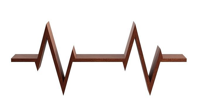 The beat shelf Low-poly 3D model