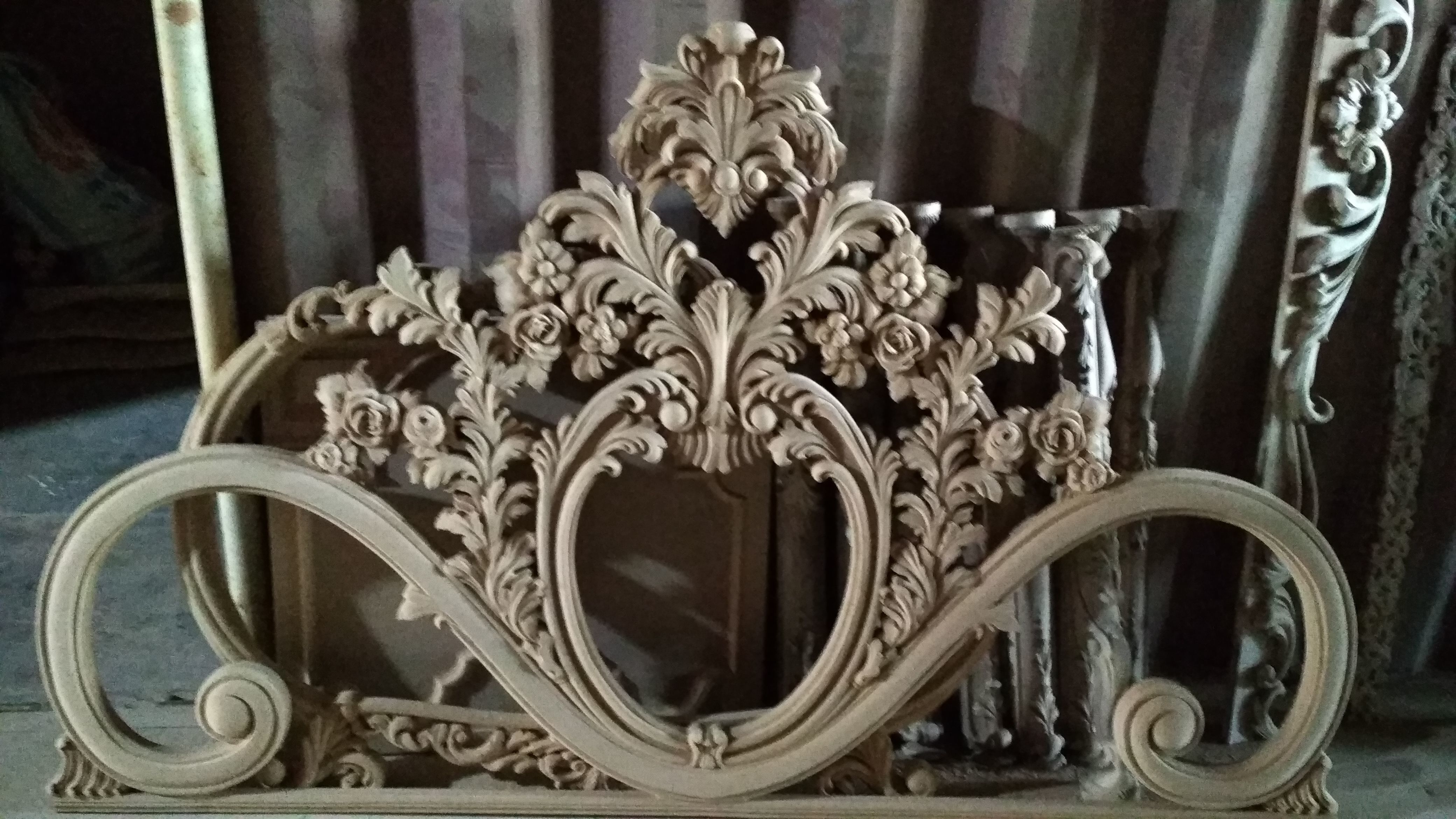 double bed headboard 3D model CGTrader