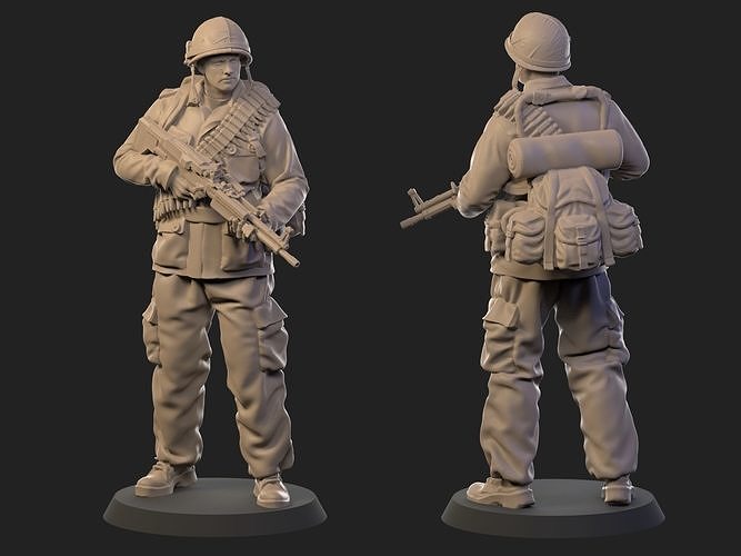 USA Vietnam soldier 3D model 3D printable | CGTrader