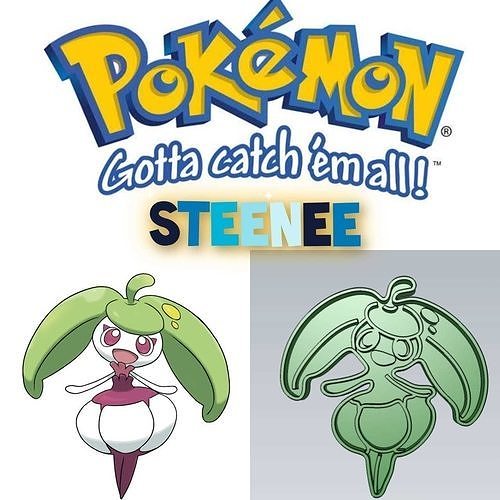 Amazing Pokemon Steenee Cookie Cutter Stamp Cake Decorating 3D model