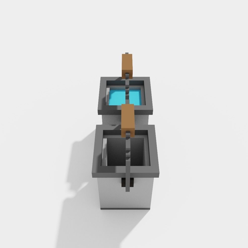 3D model Voxel Buckets VR / AR / lowpoly CGTrader