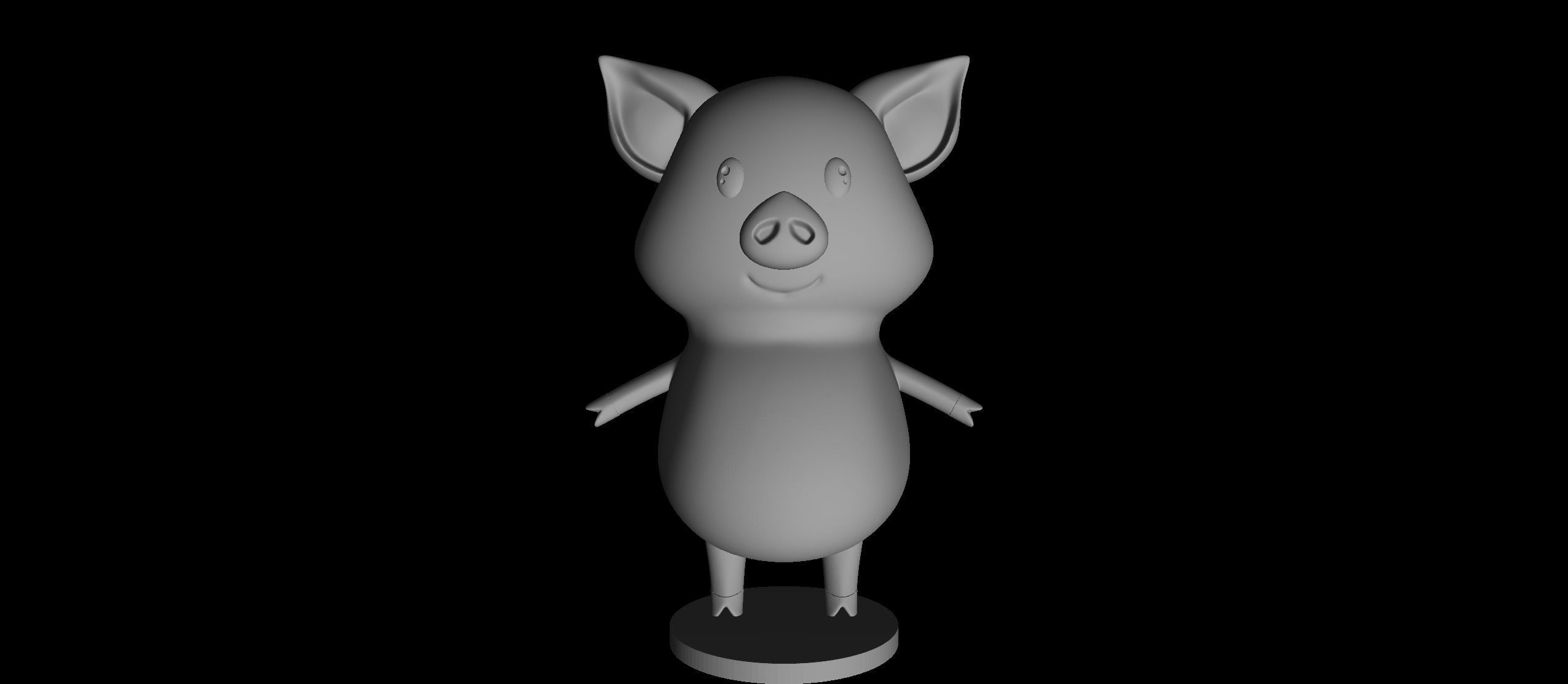 Pig STL 3D Print File free 3D model 3D printable CGTrader