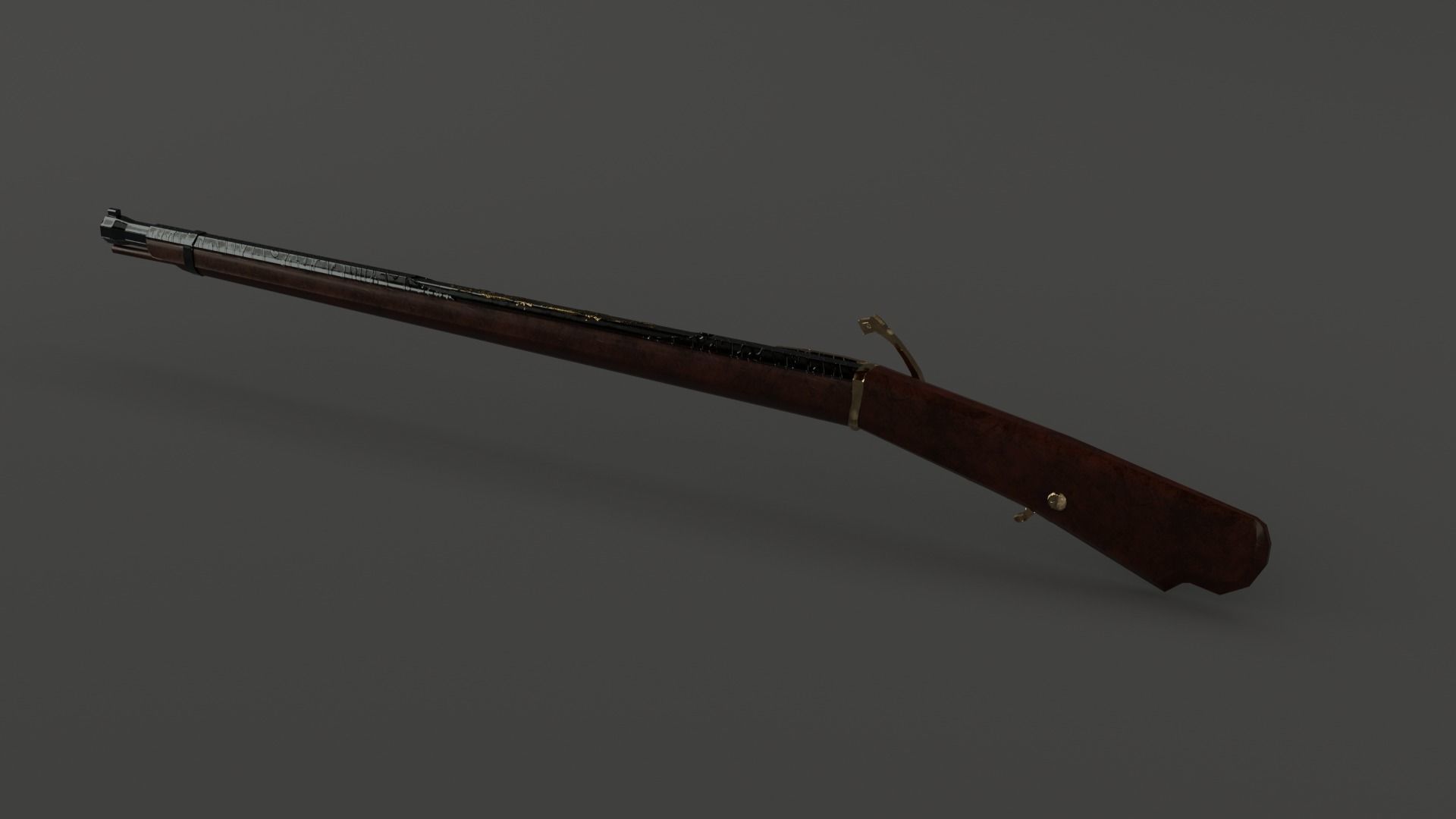 Matchlock Rifle Mods 3D model Japanese matchlock rifle VR / AR / low-poly | CGTrader