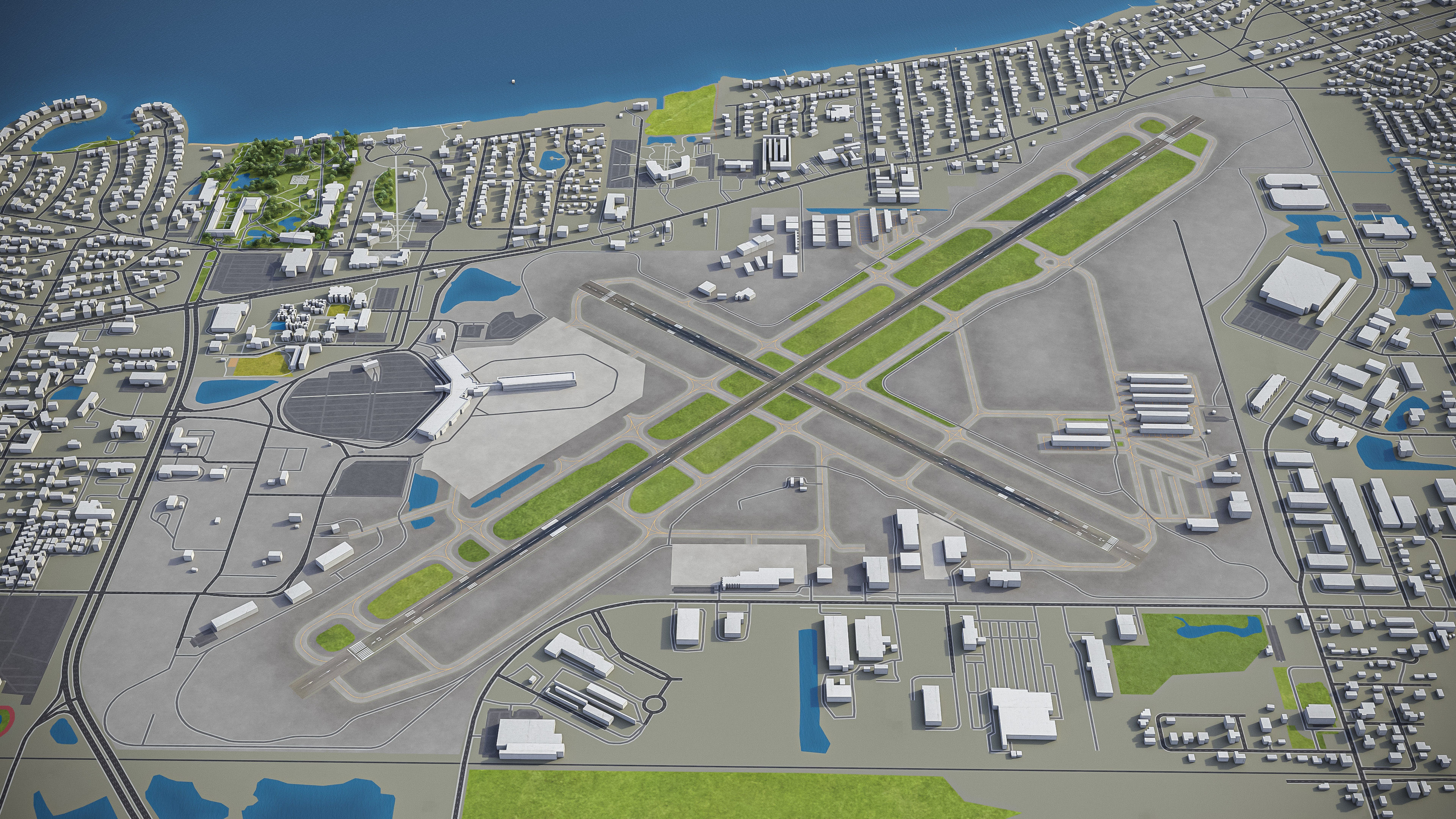 3D model Sarasota Bradenton Airport VR / AR / lowpoly CGTrader