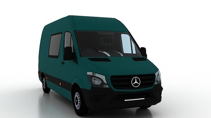Mercedes Benz Sprinter L2H2 2015 Crew Van UK 3D Model | CGTrader