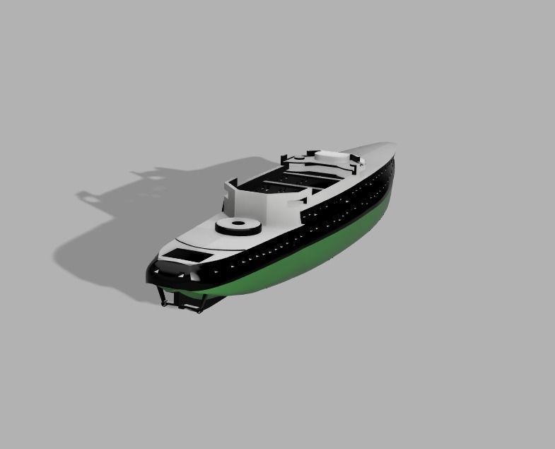 3D printable hull for the french Ironclad Bouvines 3D model 3D ...