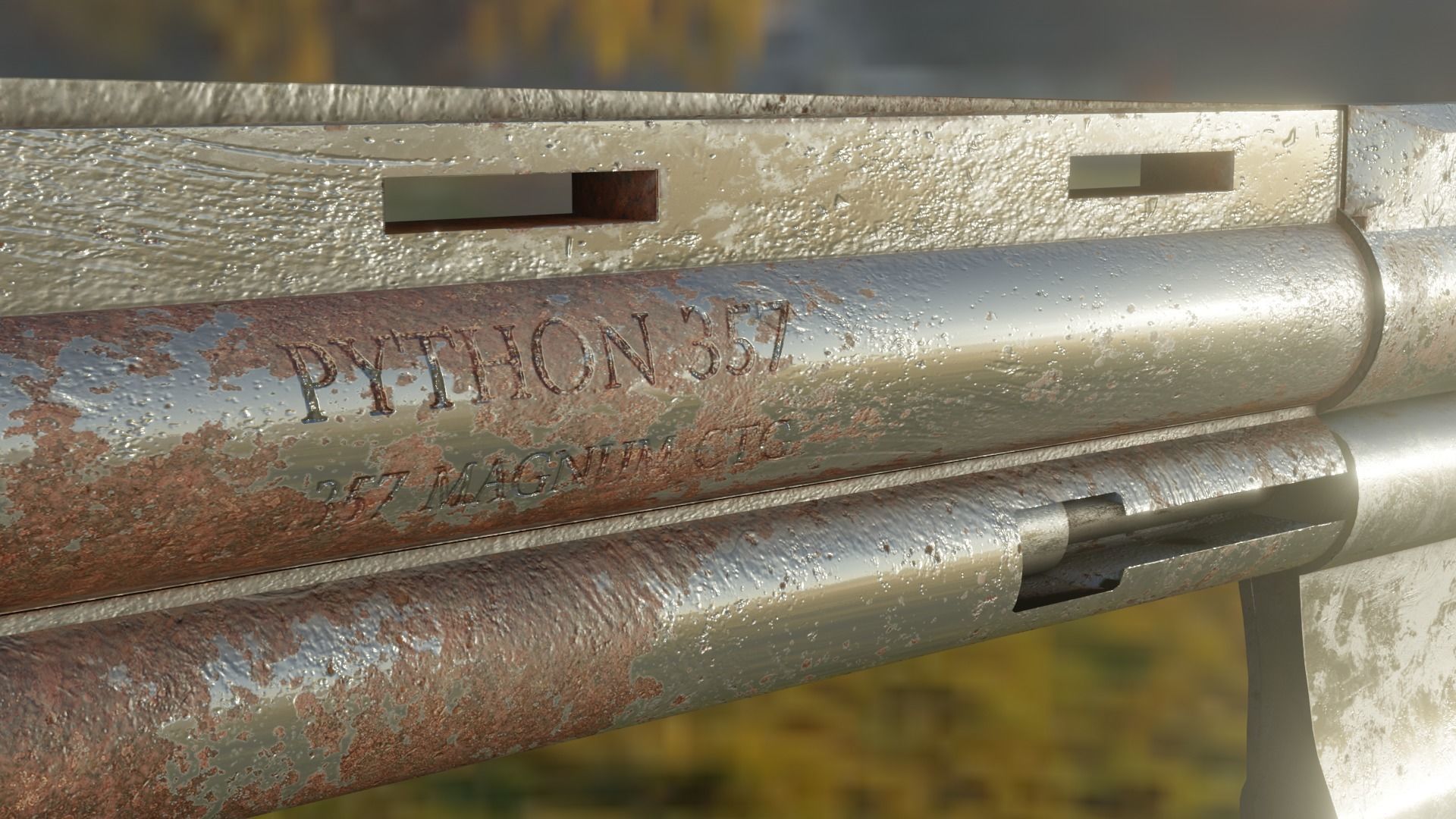 3D model Rusty Old Colt Python 357 mag Revolver VR / AR / low-poly ...