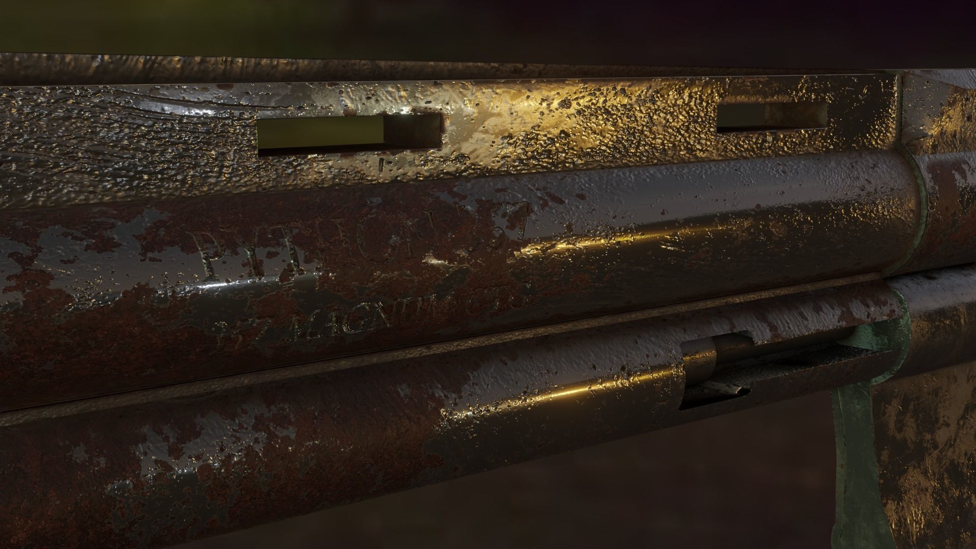 3D model Rusty Old Colt Python 357 mag Revolver VR / AR / low-poly ...