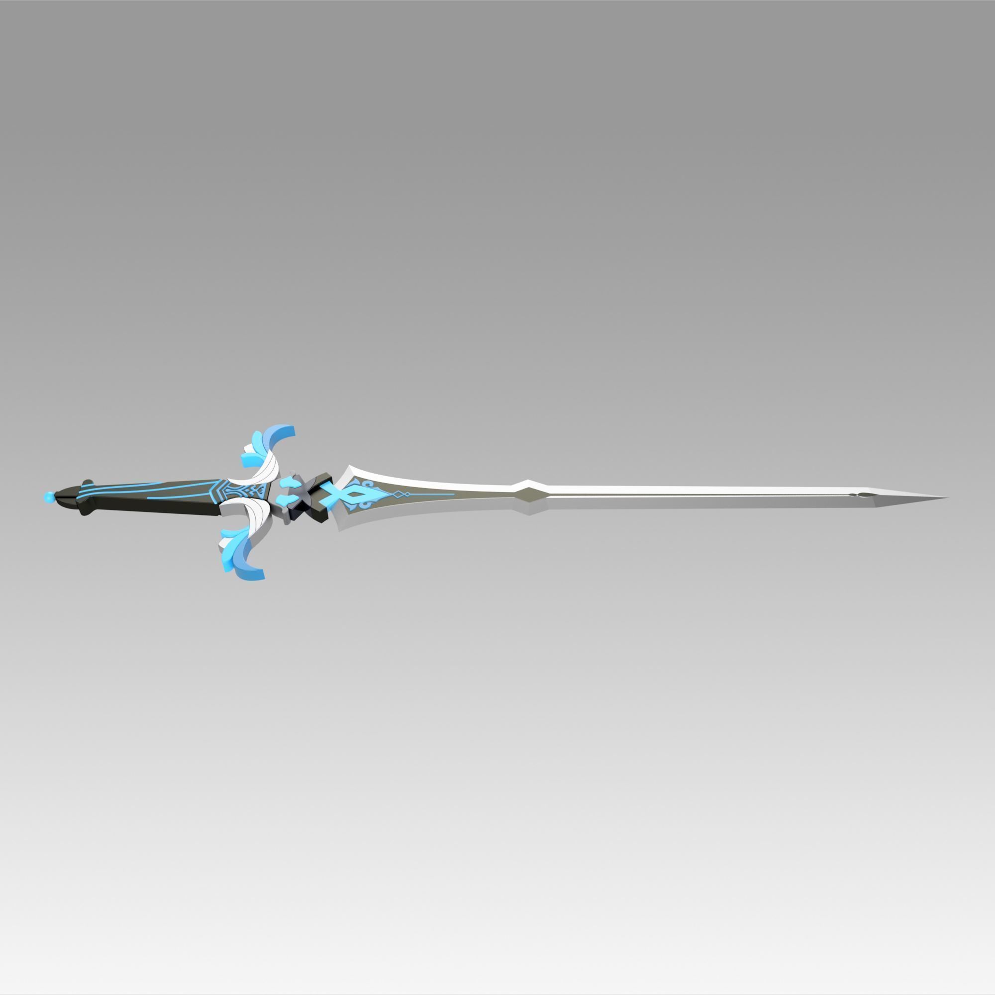 Genshin Impact Kaeya Traveler Jean Keqing Sacrificial Sword 3D model 3D