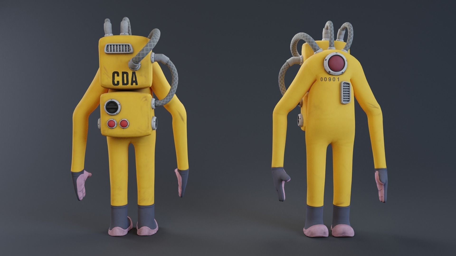 Monster inc - CDA agent 1 rigged 3D model rigged | CGTrader