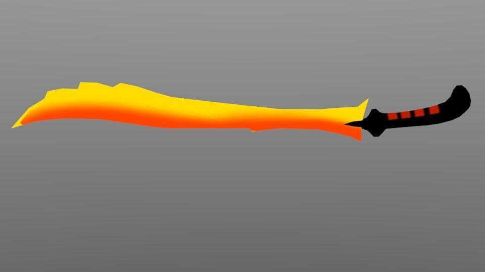 Fire Sword 3D model | CGTrader
