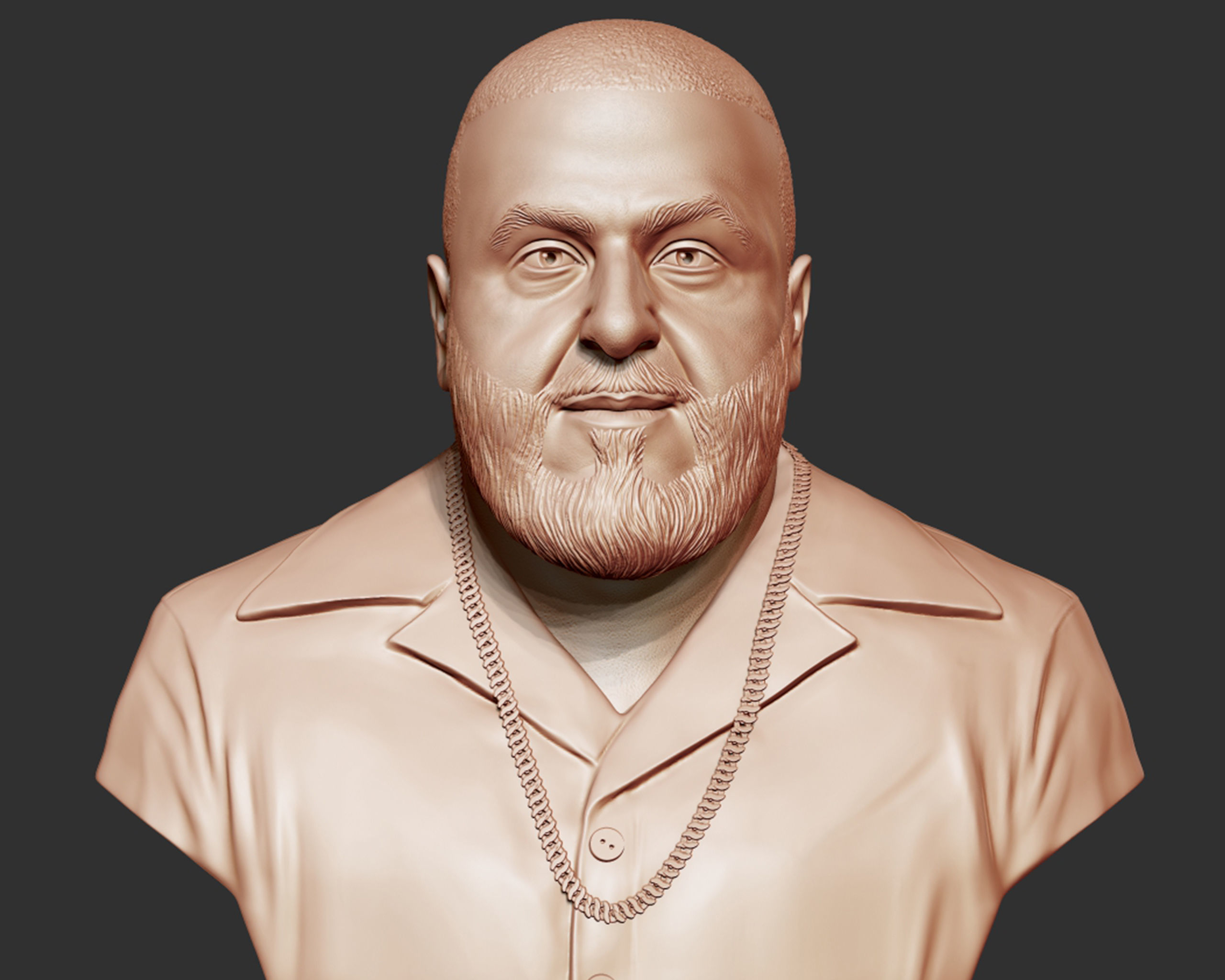 DJ Khaled Portrait Sculpture 3D model 3D printable | CGTrader