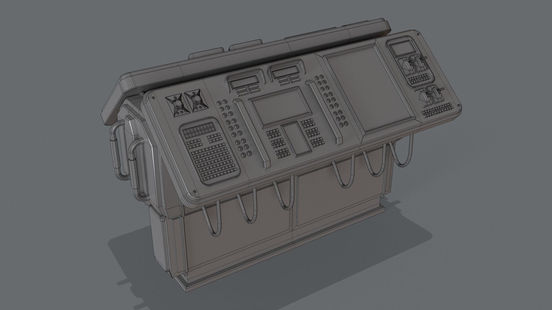 3D model Sci-Fi Computer Control Terminal VR / AR / low-poly | CGTrader