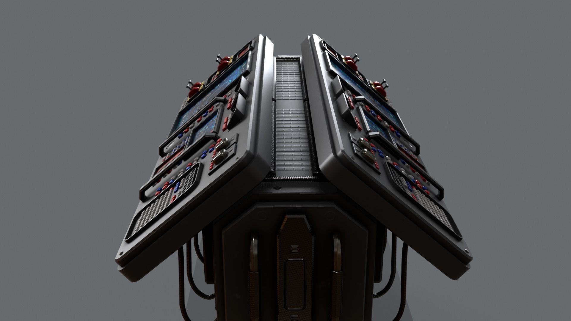 3D model Sci-Fi Computer Control Terminal VR / AR / low-poly | CGTrader