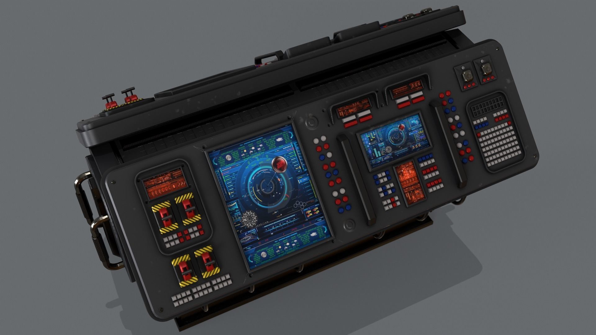 3D model Sci-Fi Computer Control Terminal VR / AR / low-poly | CGTrader