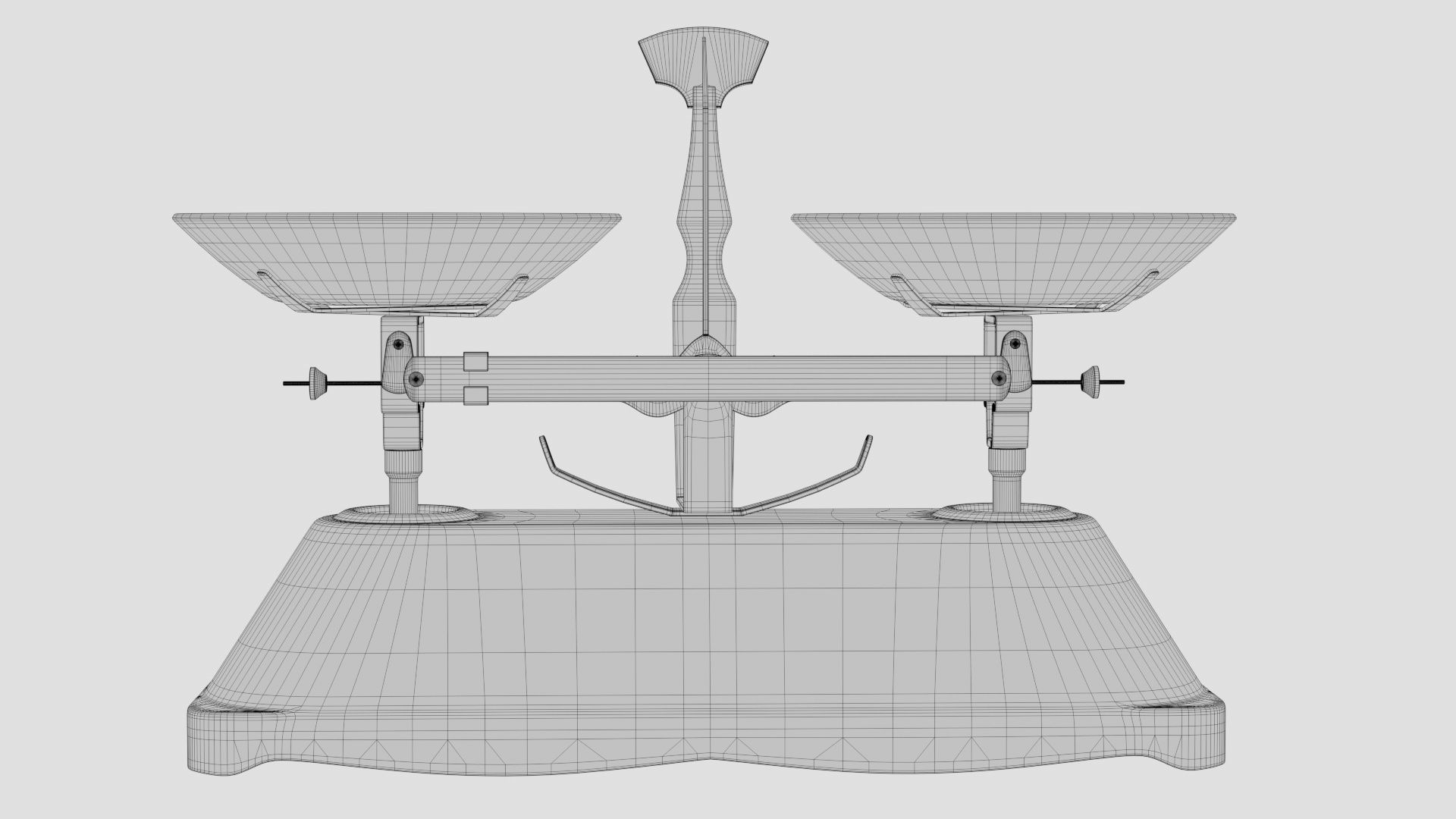 Lab Mechanical Balance Scale 3D model CGTrader