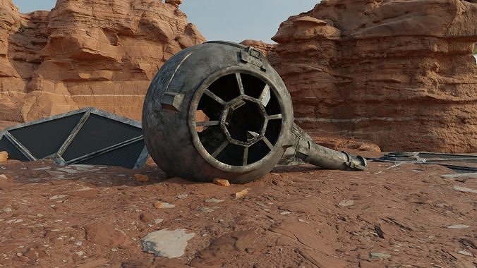 damaged tie fighter