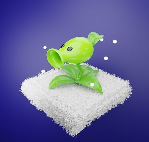 Peashooter Game asset free VR / AR / lowpoly 3D model rigged CGTrader
