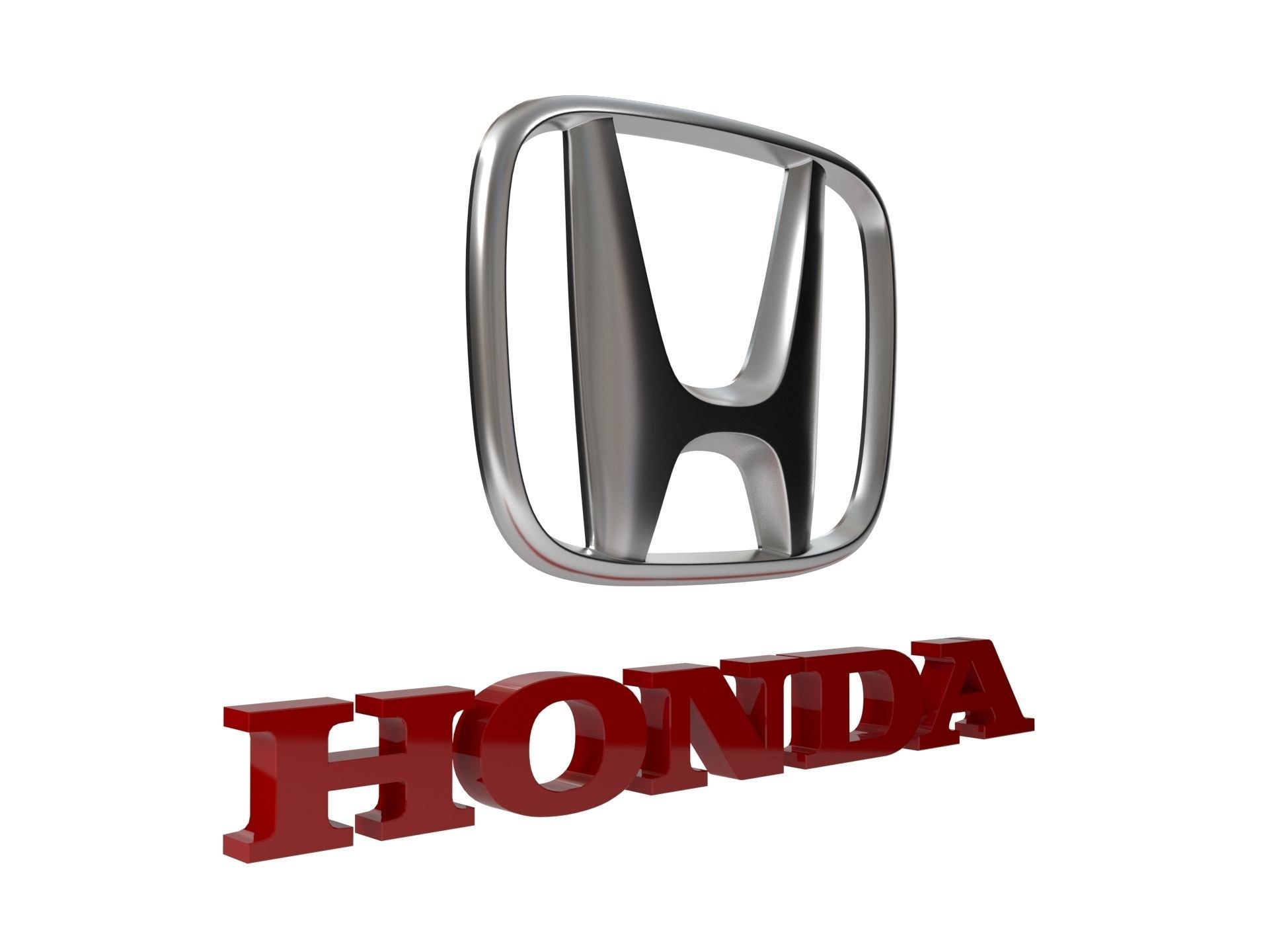 Honda Logo 3D model 3D printable CGTrader