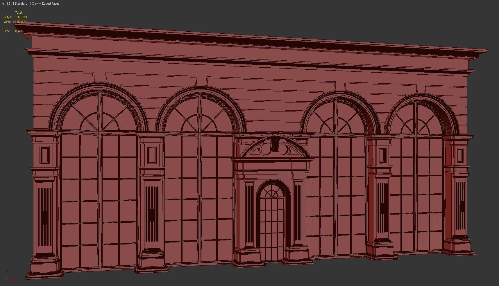 3D model Classic Facade Element VR / AR / low-poly | CGTrader