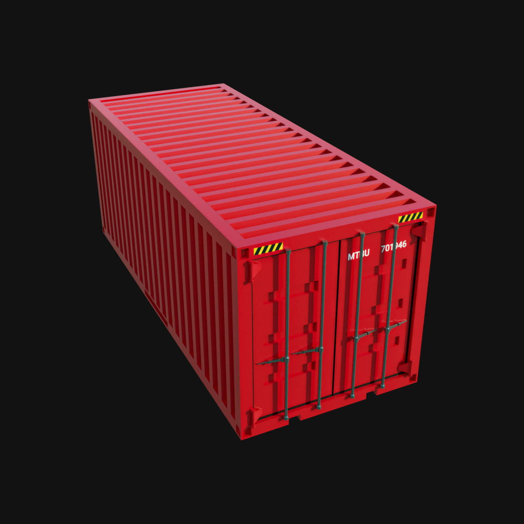 3D model Low poly Container shipping VR / AR / low-poly | CGTrader