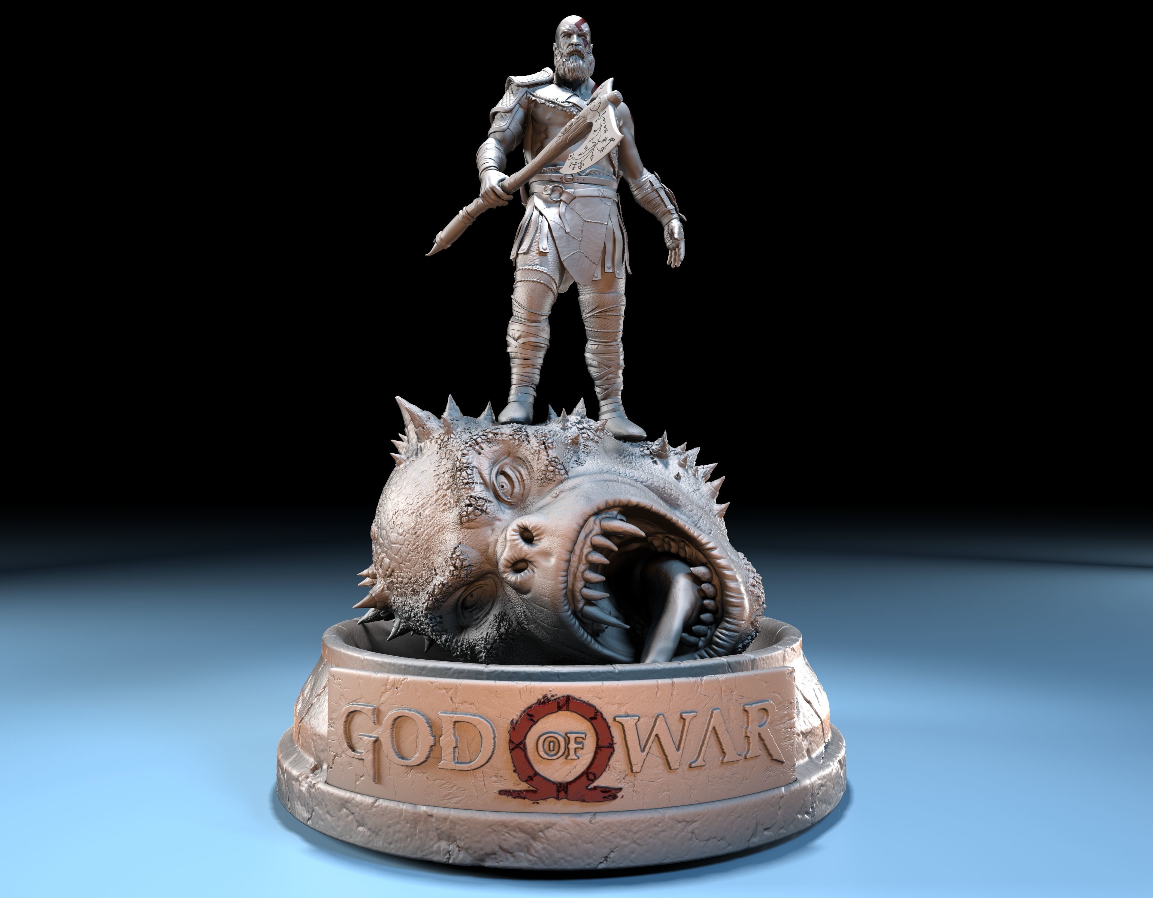 THE GOD OF WAR STATUE 3D model 3D printable | CGTrader