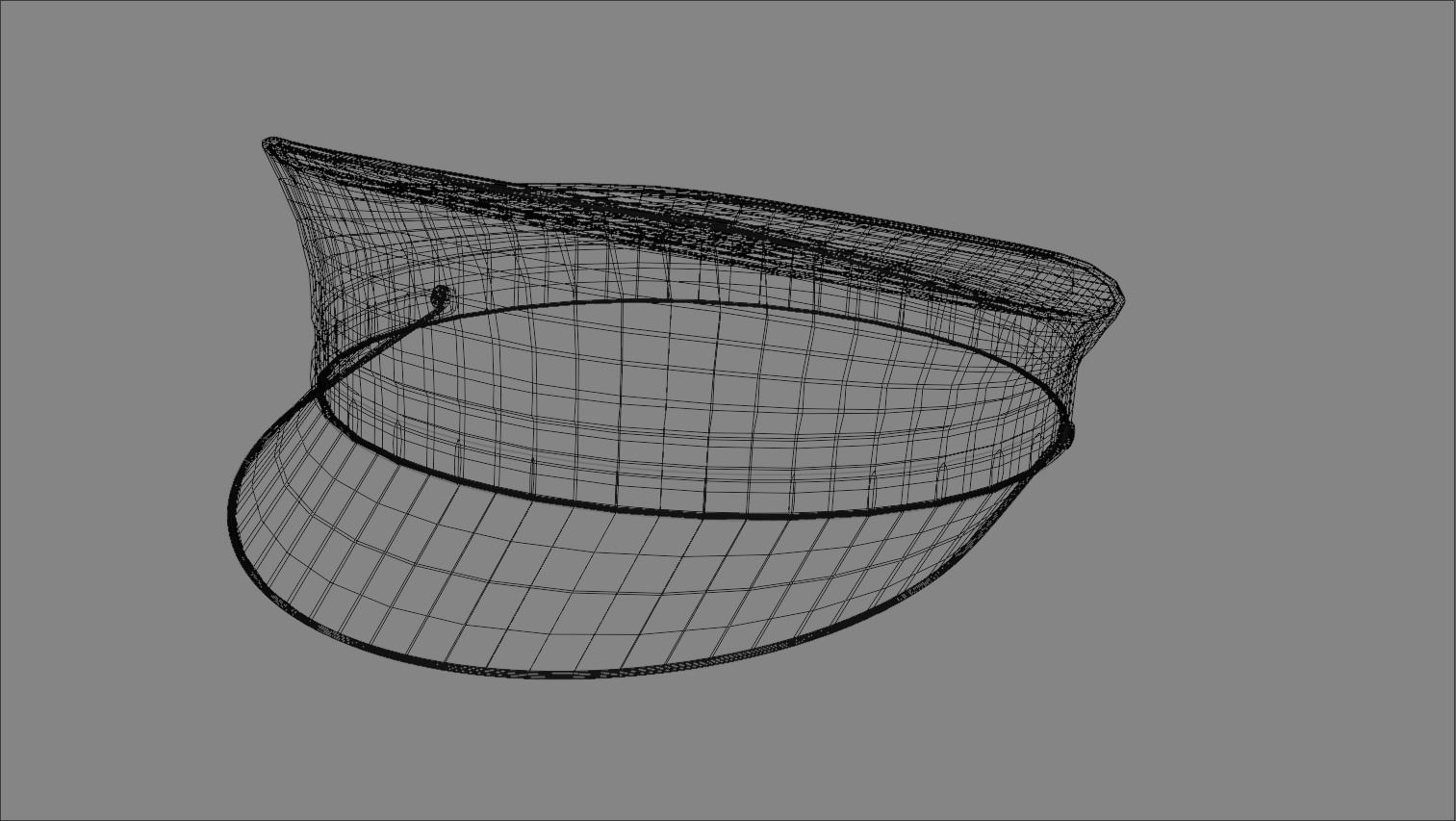 3D model Simple low poly Officer Cap VR / AR / lowpoly CGTrader