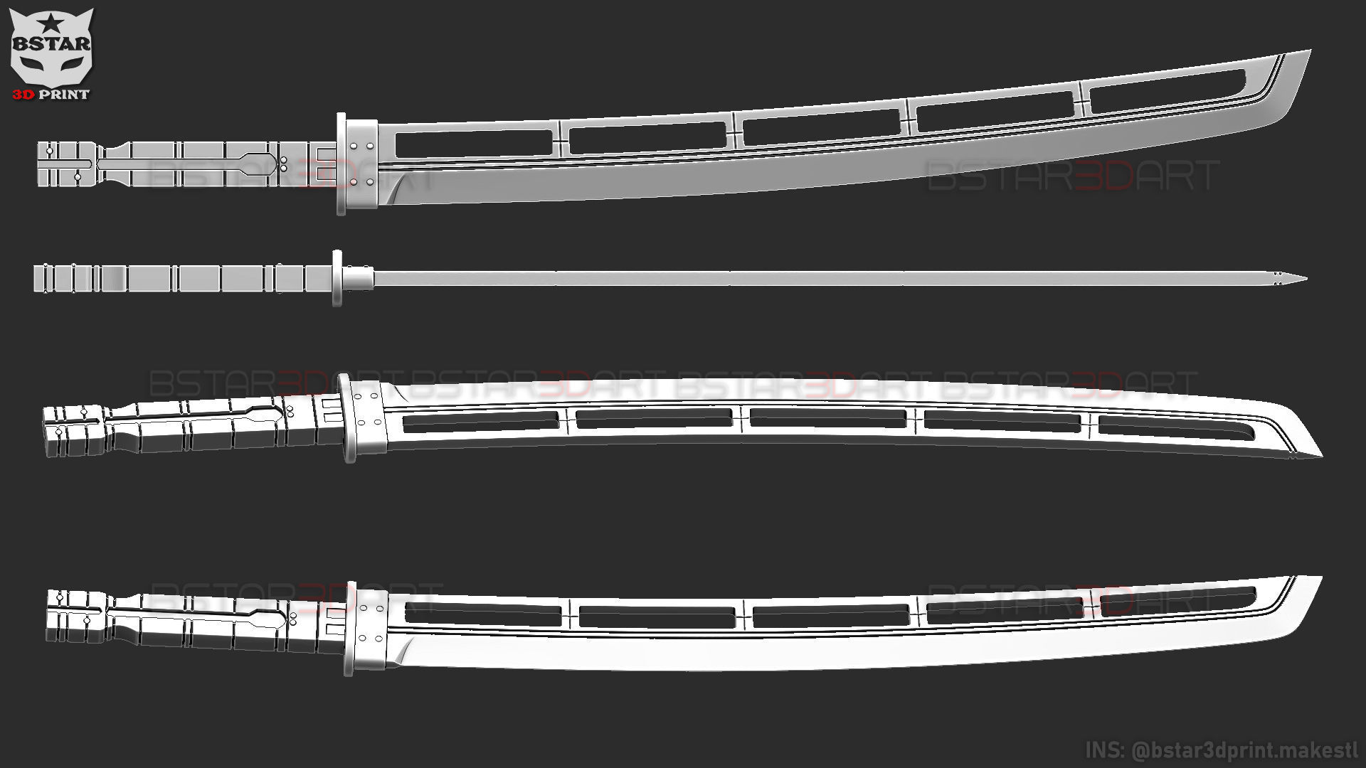 Hawkeye Katana Sword Clint Barton Weapon Marvel Comics 3D model 3D