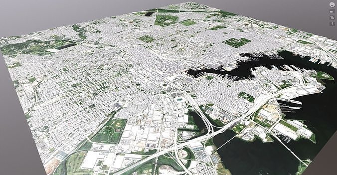 Cityscape Baltimore Maryland USA 3D model | CGTrader