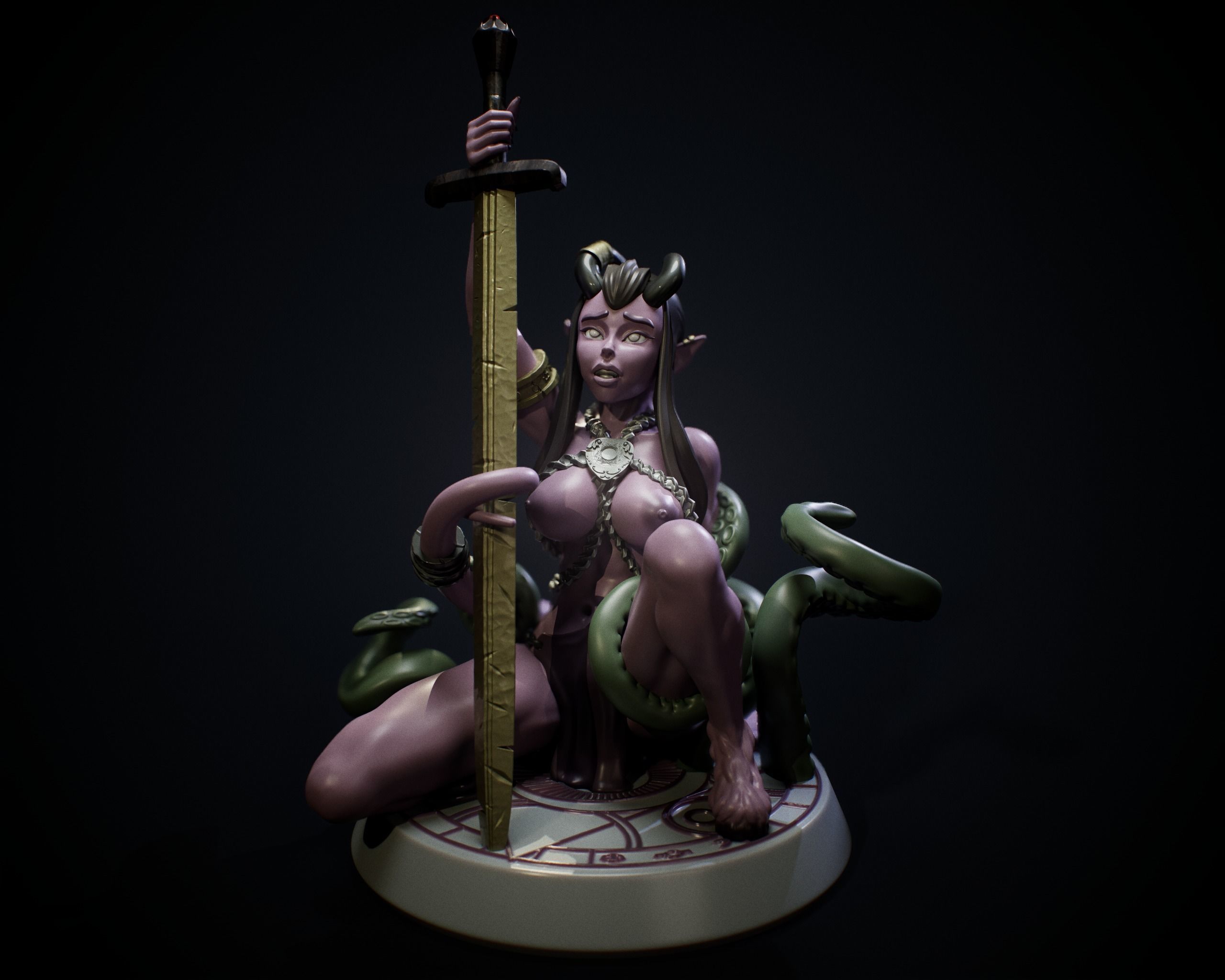 Tiefling Summoning Gone Wrong Mini 3D Model 3D Printable CGTrader Tiefling Summoning Gone Wrong Mini 3D Model 3D Printable CGTrader
