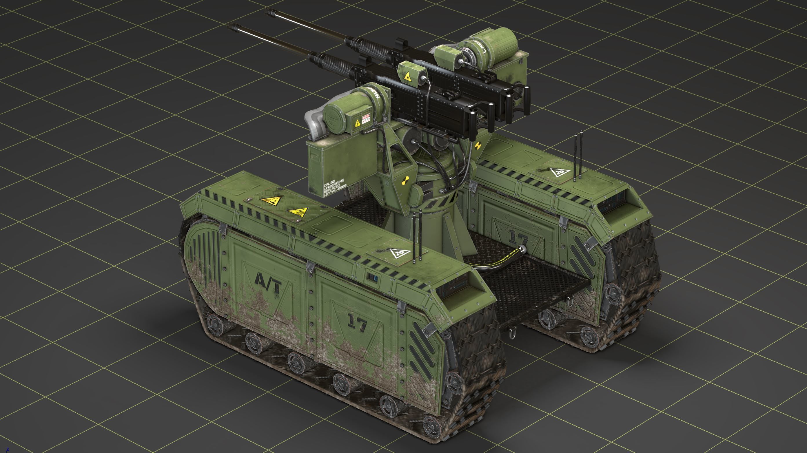 3D model THeMIS UGV Unmanned Ground Vehicle VR / AR / lowpoly