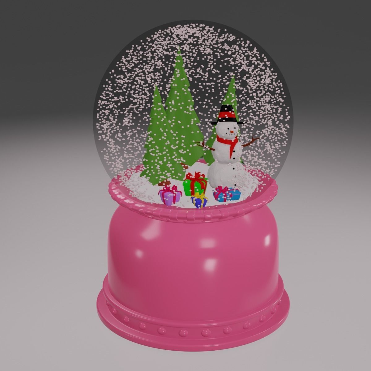 SnowGlobe Animation 3D model animated CGTrader
