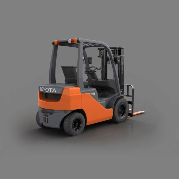 Orange Toyota Forklift