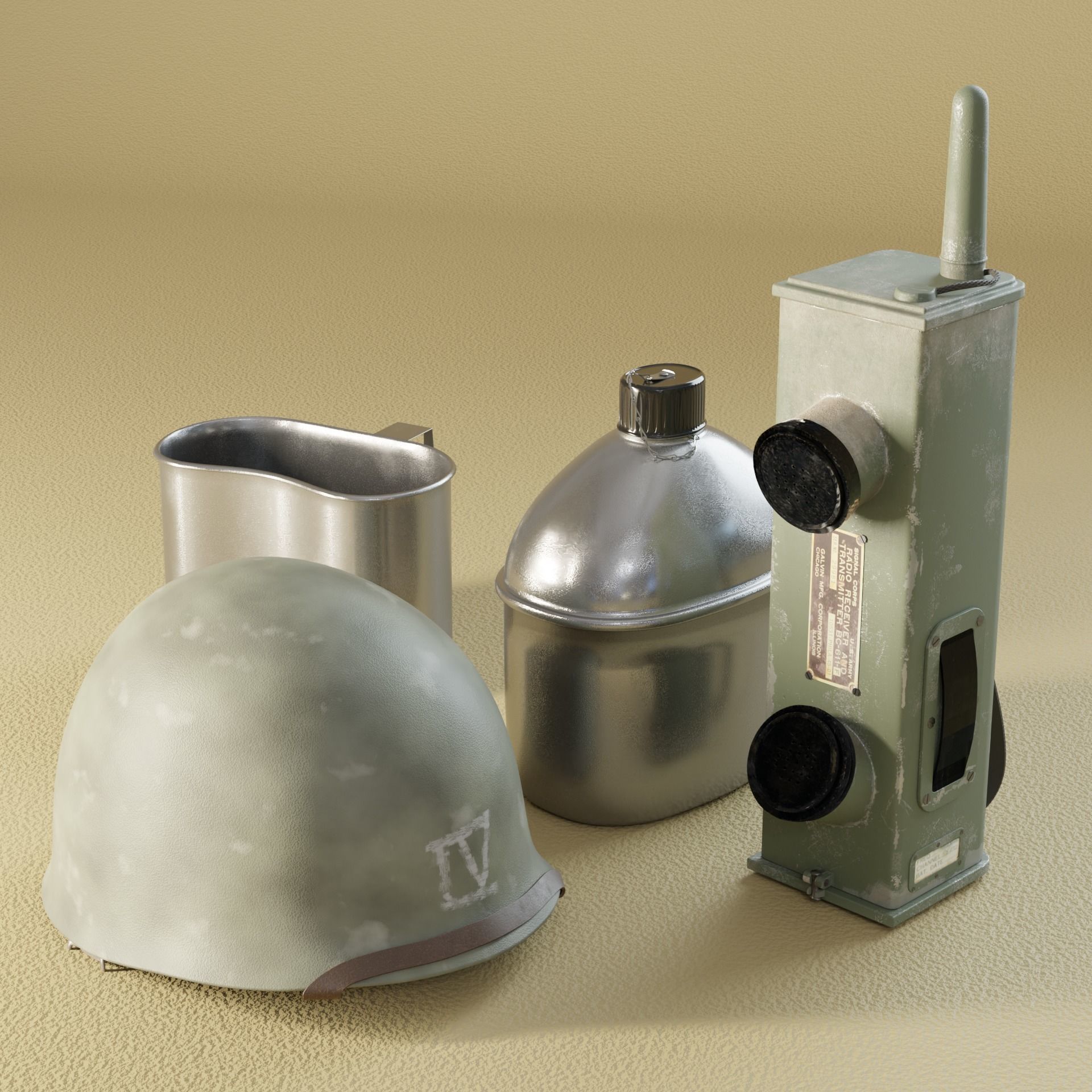 3D model War equipment VR / AR / lowpoly CGTrader