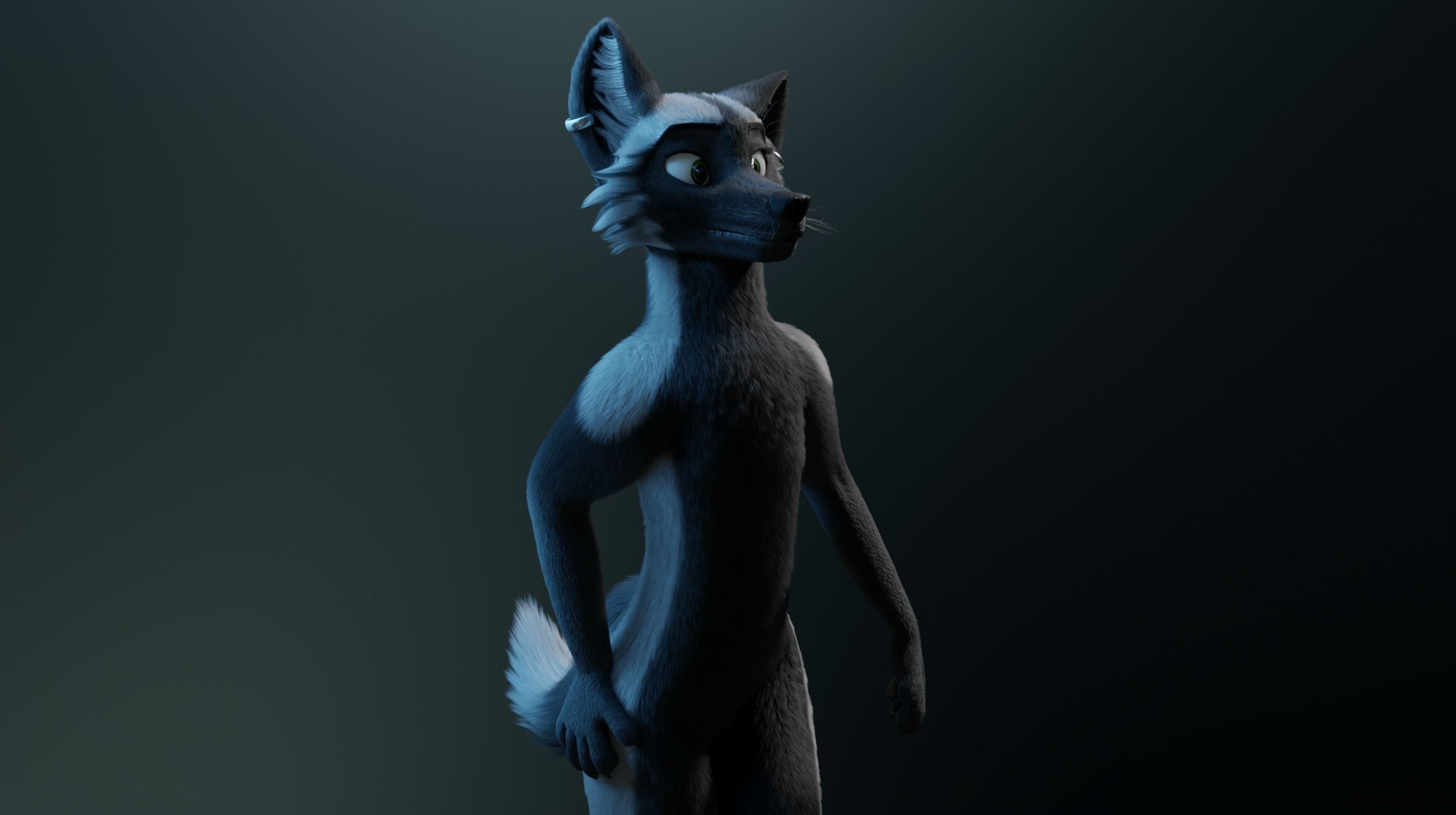 Chloe Anthro Fox 3D model rigged | CGTrader