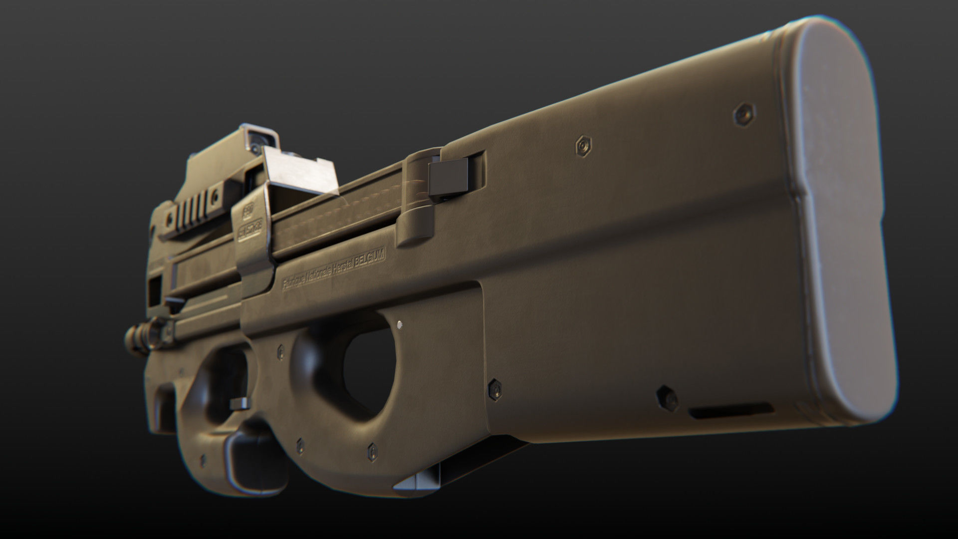 3D model FN P90 Submachine Gun VR / AR / low-poly | CGTrader