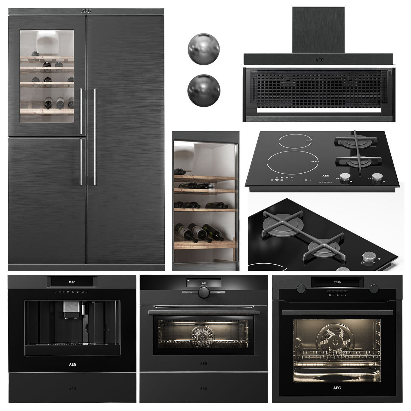 AEG Appliances Collection 3D model CGTrader
