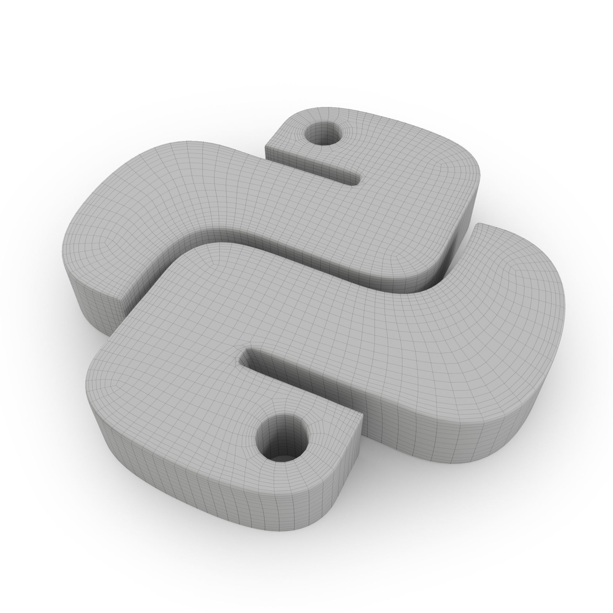 Python logo 3D model | CGTrader
