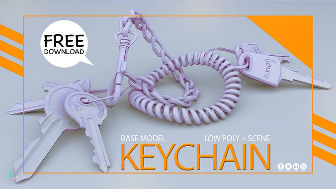 Free KeyChain free 3D model | CGTrader