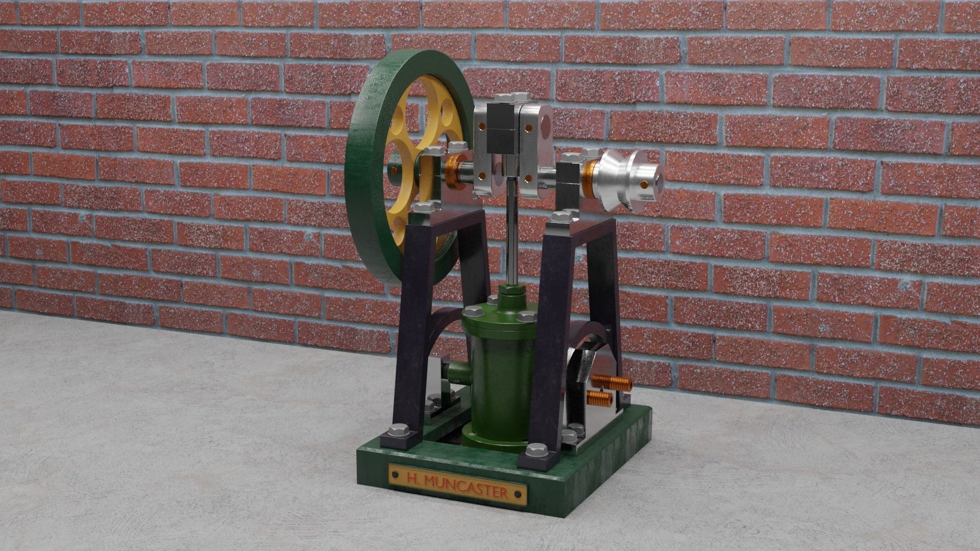 Double Acting Oscillating Steam Engine H Muncaster 3D model CGTrader