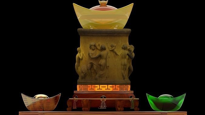 Chinese Display Stand With Pencil Holder And Yuanbao 3d Model Cgtrader Chinese Display Stand With Pencil Holder And Yuanbao 3d Model Cgtrader