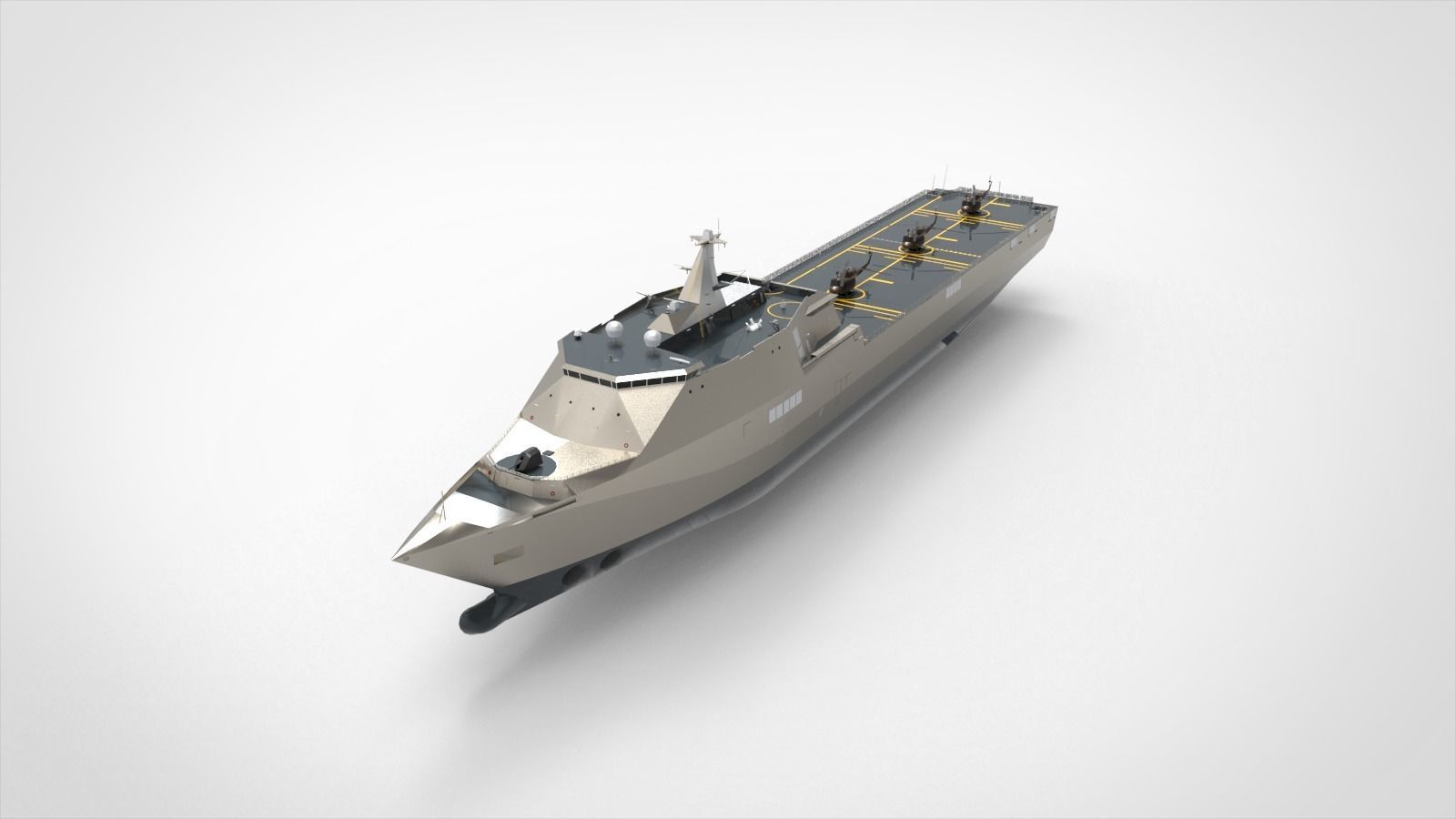 Lpd Layout Landing platform dock LPD ship 3D model | CGTrader