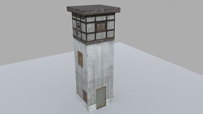 Old Electric Transformer Station 2 Low-poly 3D model
