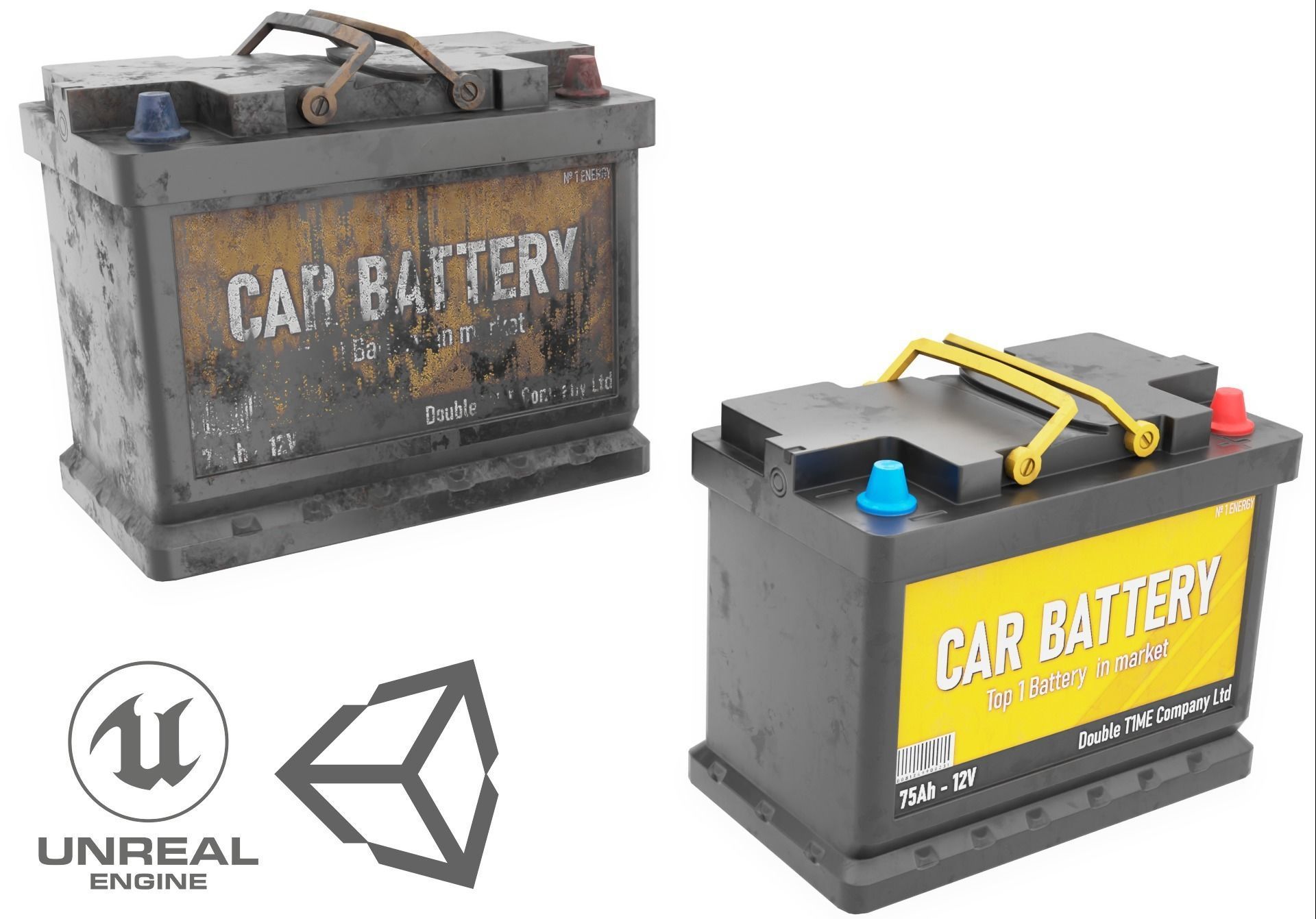 3D model Battery Car VR / AR / lowpoly CGTrader