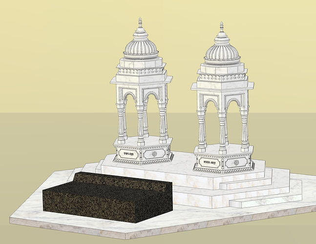 3D model 3D Modeling of Real Temple located in INDIA VR / AR / low-poly ...