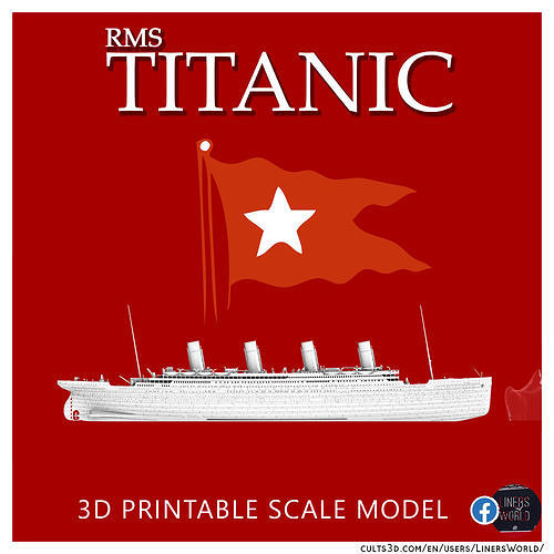 RMS Titanic and iceberg scale model 3D model 3D printable | CGTrader