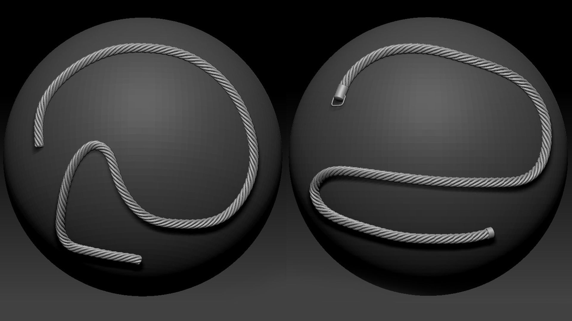 3D model brush rope zbrush VR / AR / lowpoly CGTrader