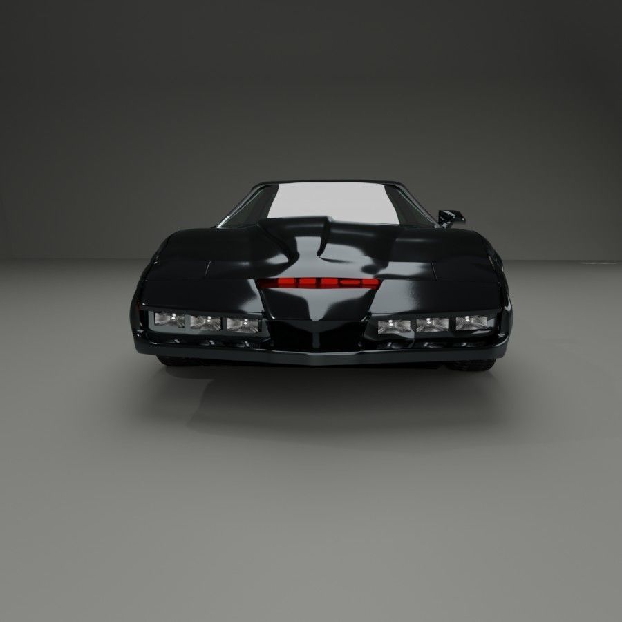 knight rider kitt 3D model rigged | CGTrader