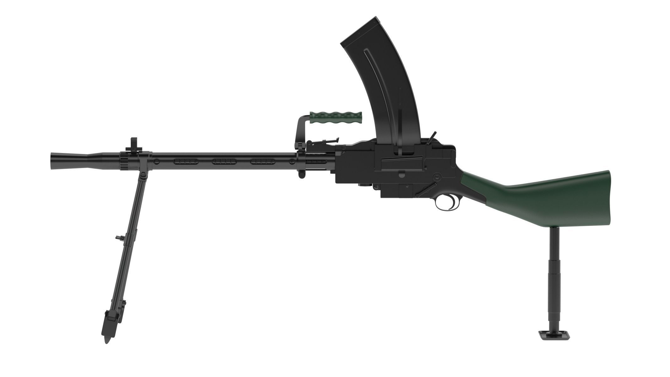 Madsen Machine Gun 3D model CGTrader