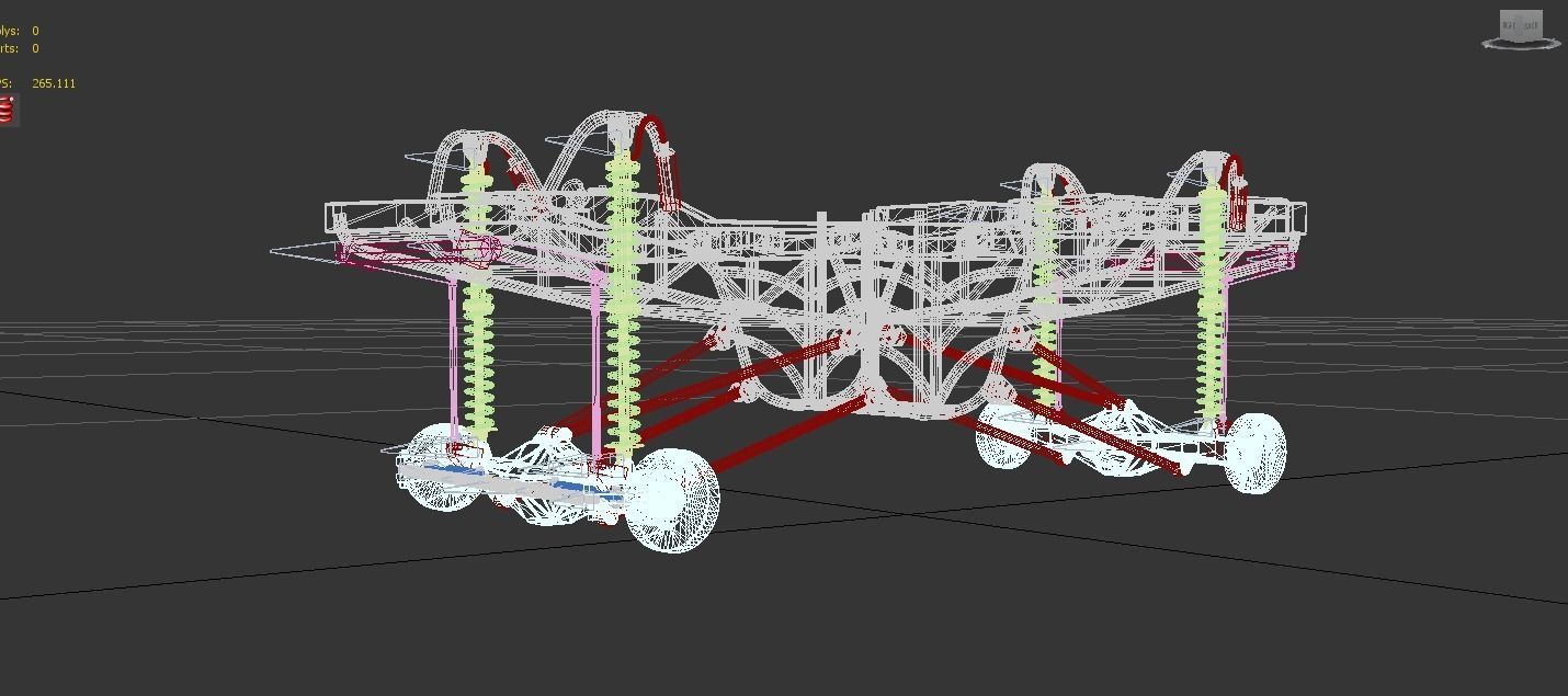 Mud Truck Chassis for Mega Trucks 3D model animated rigged CGTrader